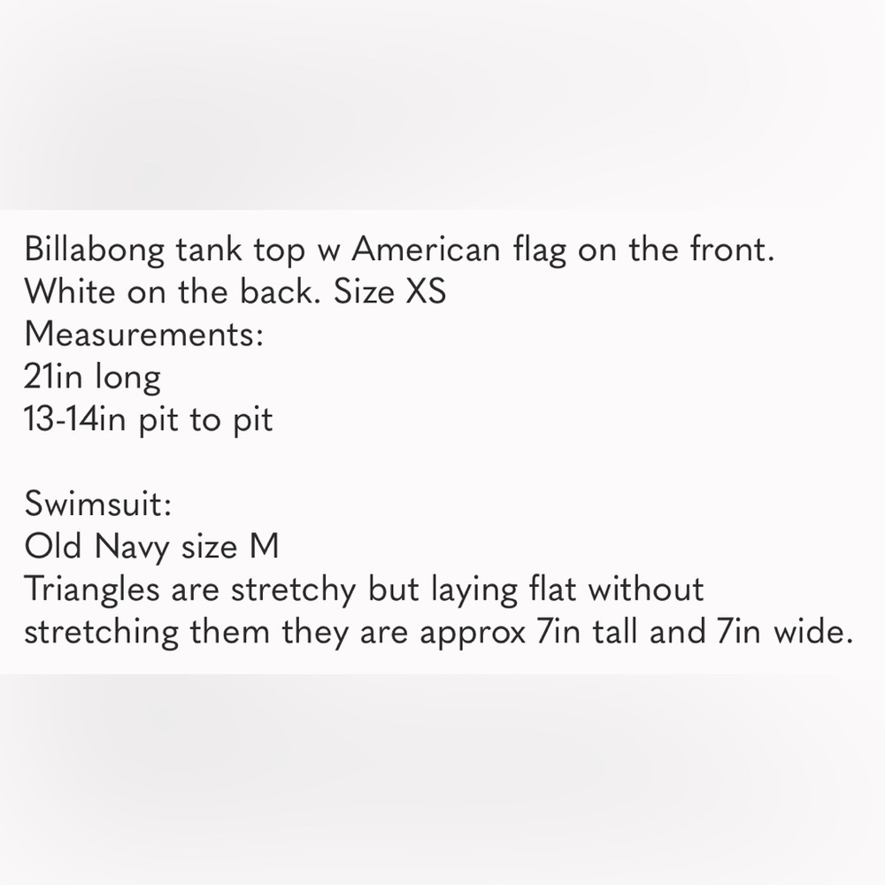 🇺🇸 👙 Billabong tank top bikini American flag bundle 🏝️ - Picture 9 of 9